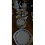 A quantity of Royal Doulton Burgundy tea wares