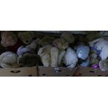 A collection of House of Fraser teddy bears and rabbits