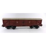 A good quality unboxed 'O' gauge large covered wagon In NE livery, believed to be by Bassett-Lowke A