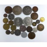 A collection of British coinage To include Queen Victorian silver crown dated 1888, George V