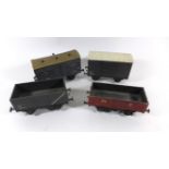 Four good quality unboxed wagons Two open and two covered all in NE livery - one in need of