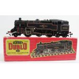 A boxed Hornby Dublo two rail 2-6-4 tank locomotive no. 80033 In black BR livery, in red and white