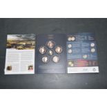 'The Battle of Waterloo 1815-2015' commemorative medal set Comprising 14ct gold medal (approximate