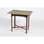 A Chippendale style mahogany folding card table, 20th Century Having a rectangular moulded top