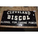 A rectangular black and white cast iron advertising wall plaque The black ground wall plaque with