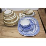 A large collection of various ceramics To include a large meat platter, a Copeland Spode Quiach with