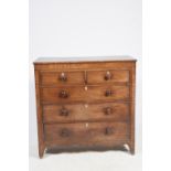 An early 19th Century mahogany chest of drawers Having an arrangement of two short and three long