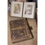 Two Victorian bound photograph albums With various examples of formally dressed ladies and gentlemen