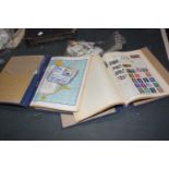 Two stamp albums Each album containing used stamps, countries to include England, New Zealand,
