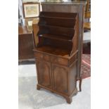 A good quality reproduction Regency style chiffonier sideboard The high back with three graduated