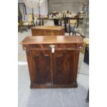 A 19th Century mahogany chiffonier sideboard Having a rectangular top above a single frieze drawer