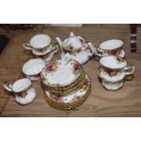 A Royal Albert 'Old Country Roses' tea set Comprising six tea cups and saucers, six side plates,