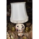A Mason's "Mandalay" pattern table lamp Of hexagonal form, tube line decorated, (sold electrically