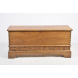 A Lane "Virginia USA" cedar wood blanket chest Having a rectangular hinged top above a plain front