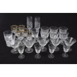 A mixed collection of glassware To include a set of Belgium Doyen champagne glasses, a set of six