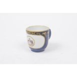 An 18th Century Chinese export porcelain European market coffee cup Of typical form rising from a