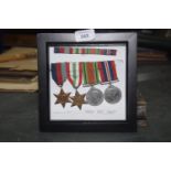 A cased set of World War II medals To include a 1939-1945 Star, Italy Star, Defence Medal and 1939-