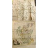 An unframed hand tinted map of Scotland by T. Kitchin, circa 1760 Map showing the various counties