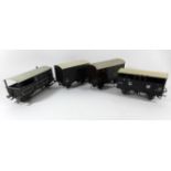 Four good quality 'O' gauge covered wagons/guards van In Great Western livery - believed to