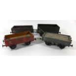 Four good quality 'O' gauge open wagons In LMS livery believed to be by Bassett-Lowke