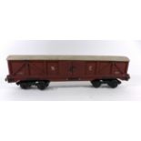 A good quality unboxed 'O' gauge large covered wagon In NE livery, believed to be by Bassett-Lowke