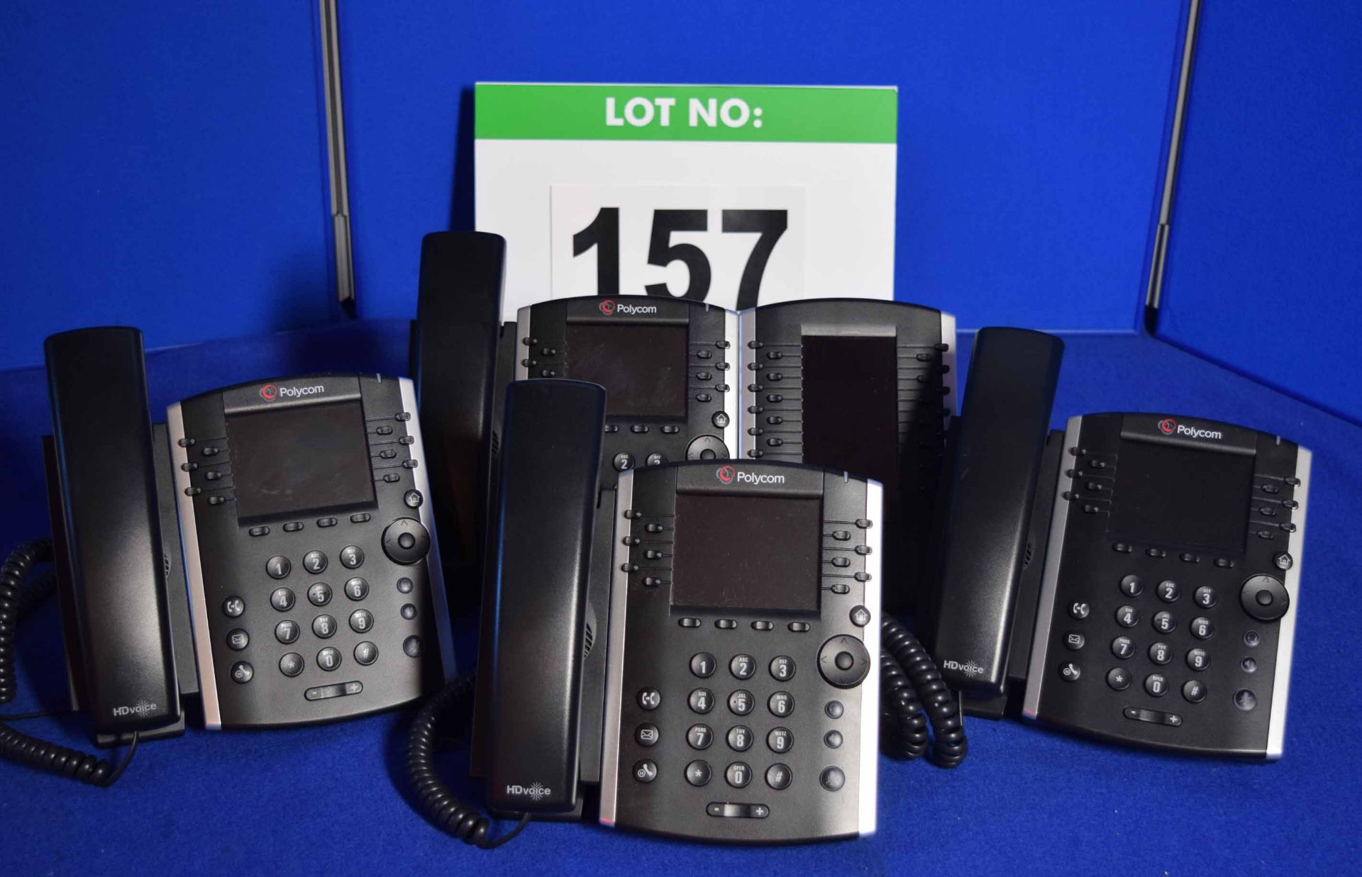 Twelve POLYCOM 20160219 18 Telephone Handsets and One Receptionists Telephone Handset