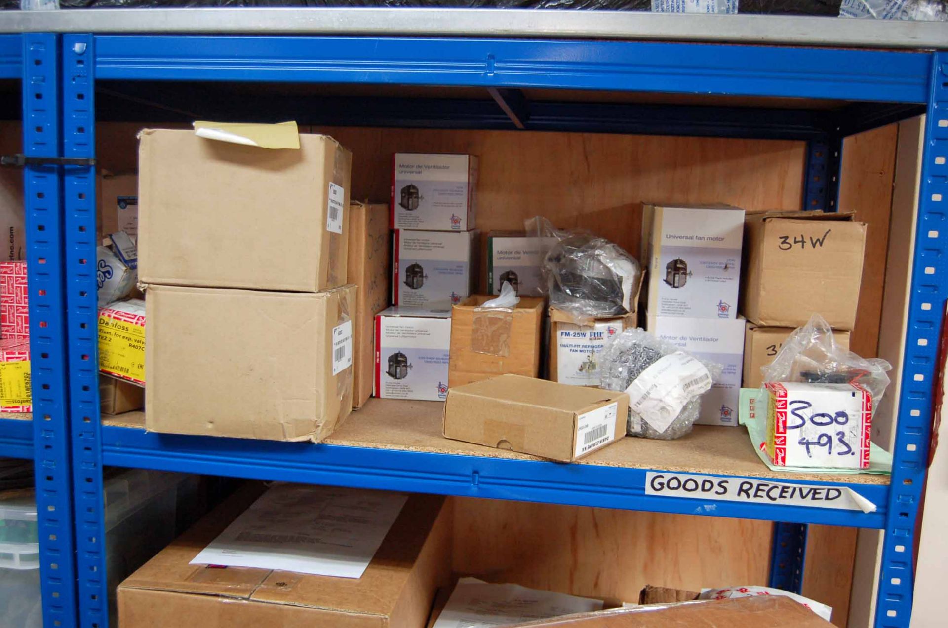 Nine Bays of Refrigeration Consumables, Parts and Returns including Universal Fan Motors, Electric - Image 11 of 12