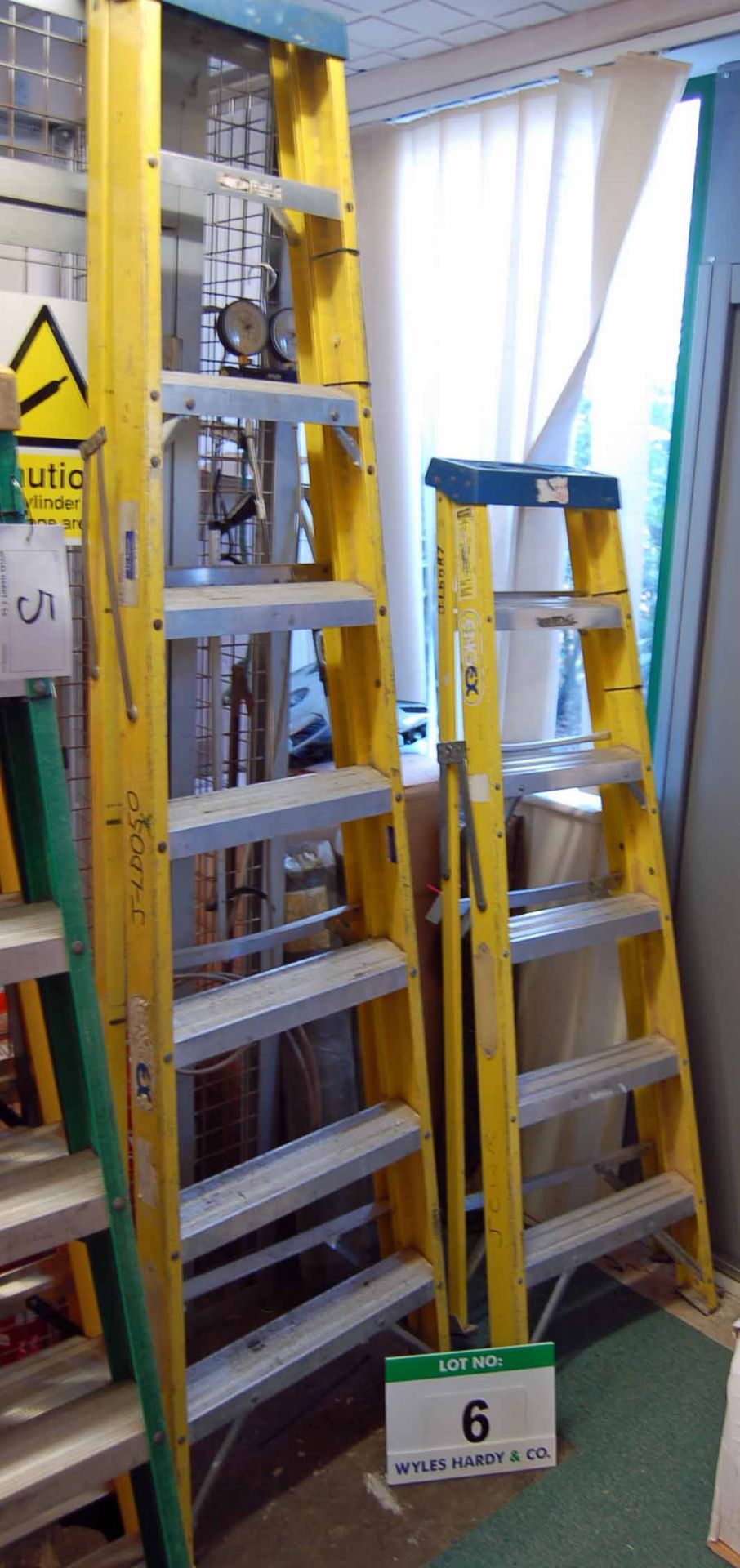 An ENGEX 8-Tread Fibreglass Alloy Step Ladder and An ENGEX 6-Tread Fibreglass/Alloy Step Ladder