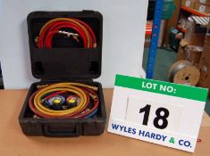 A JAVAC 4-Valve Manifold Test Kit (As Photographed)