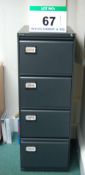 Two triumph Dark Grey Steel 4-Drawer Filing Cabinets