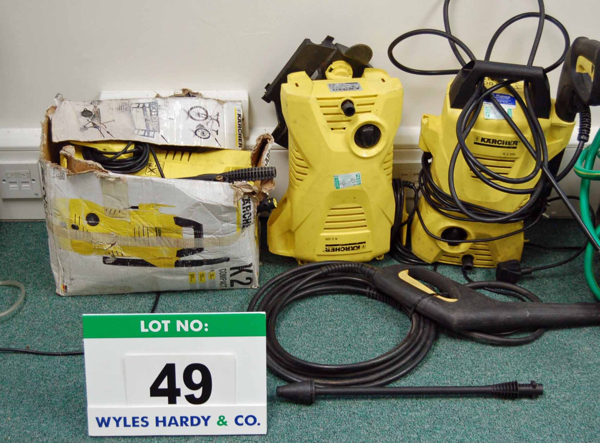 THREE K'ARCHER K2 Pressure Washers with Associated Hoses, Lances and Attachments (240V) (As