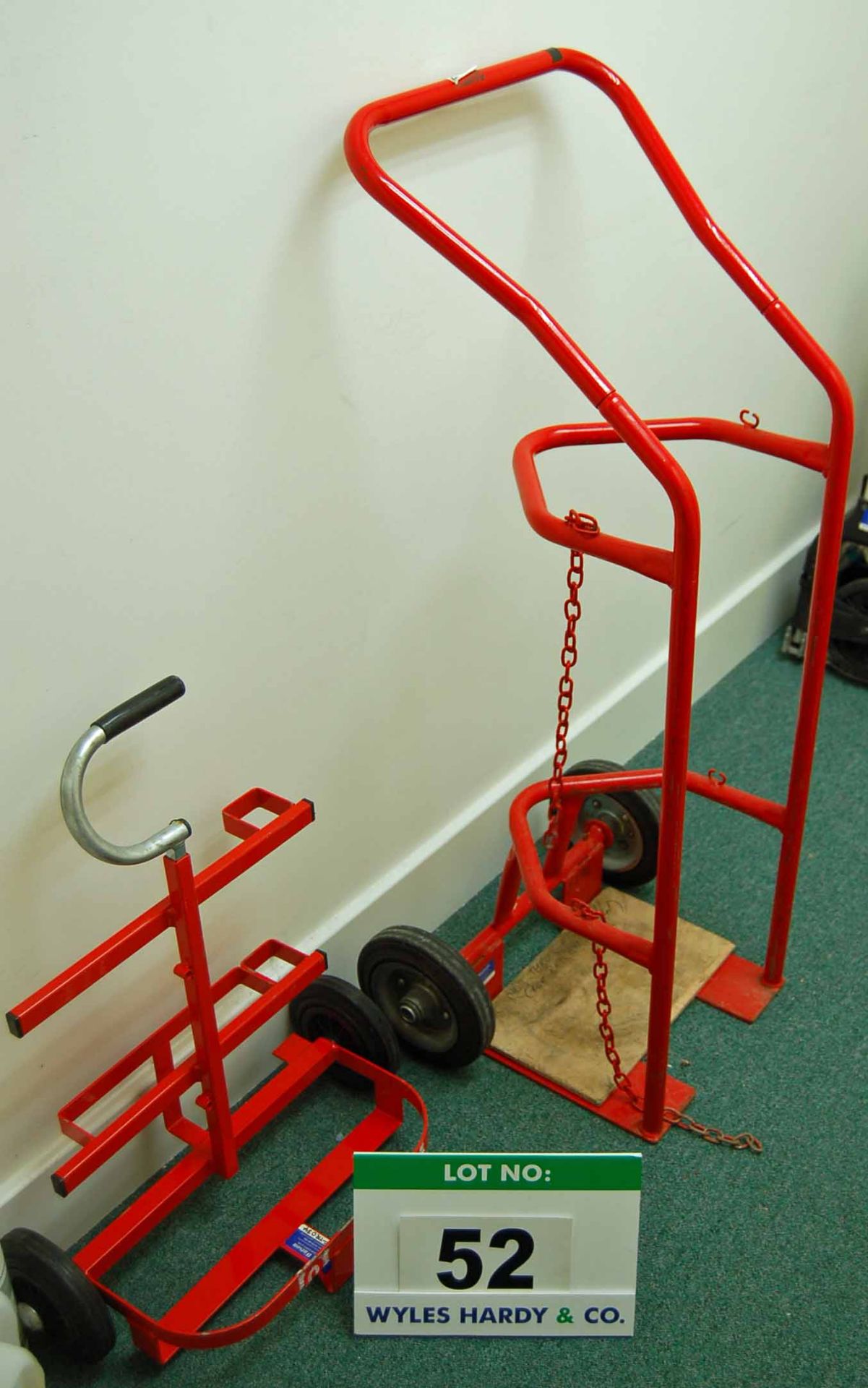 Two Gas Bottle Trolleys (As Photographed)