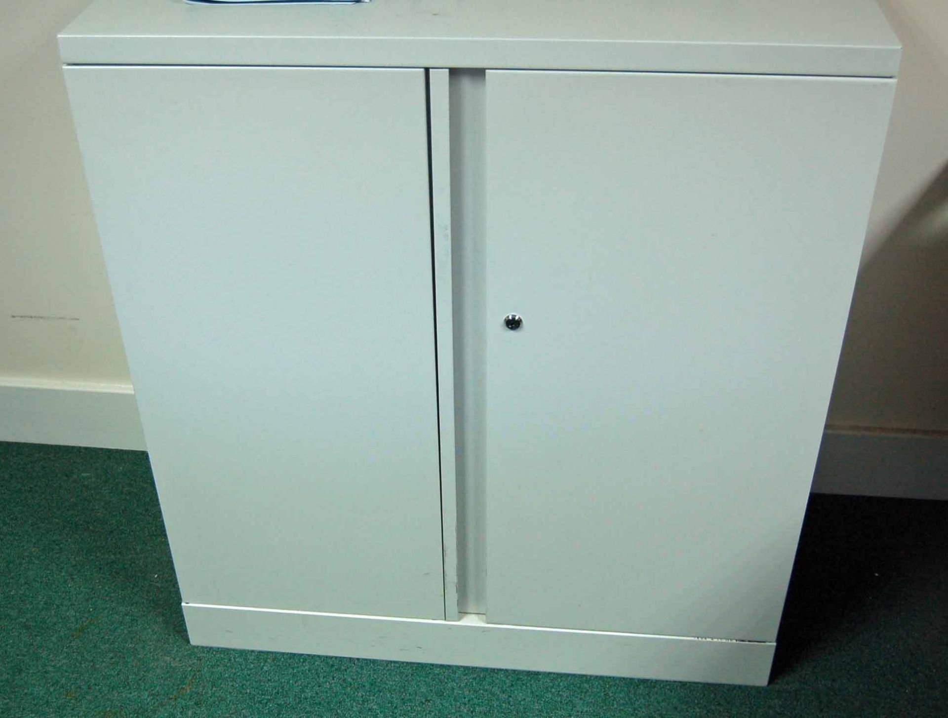 Two TRIUMPH 4-Drawer Filing Cabinets and A 1000mm x 1000mm Grey Steel 2-Door Stationery Cupboard - Image 2 of 2