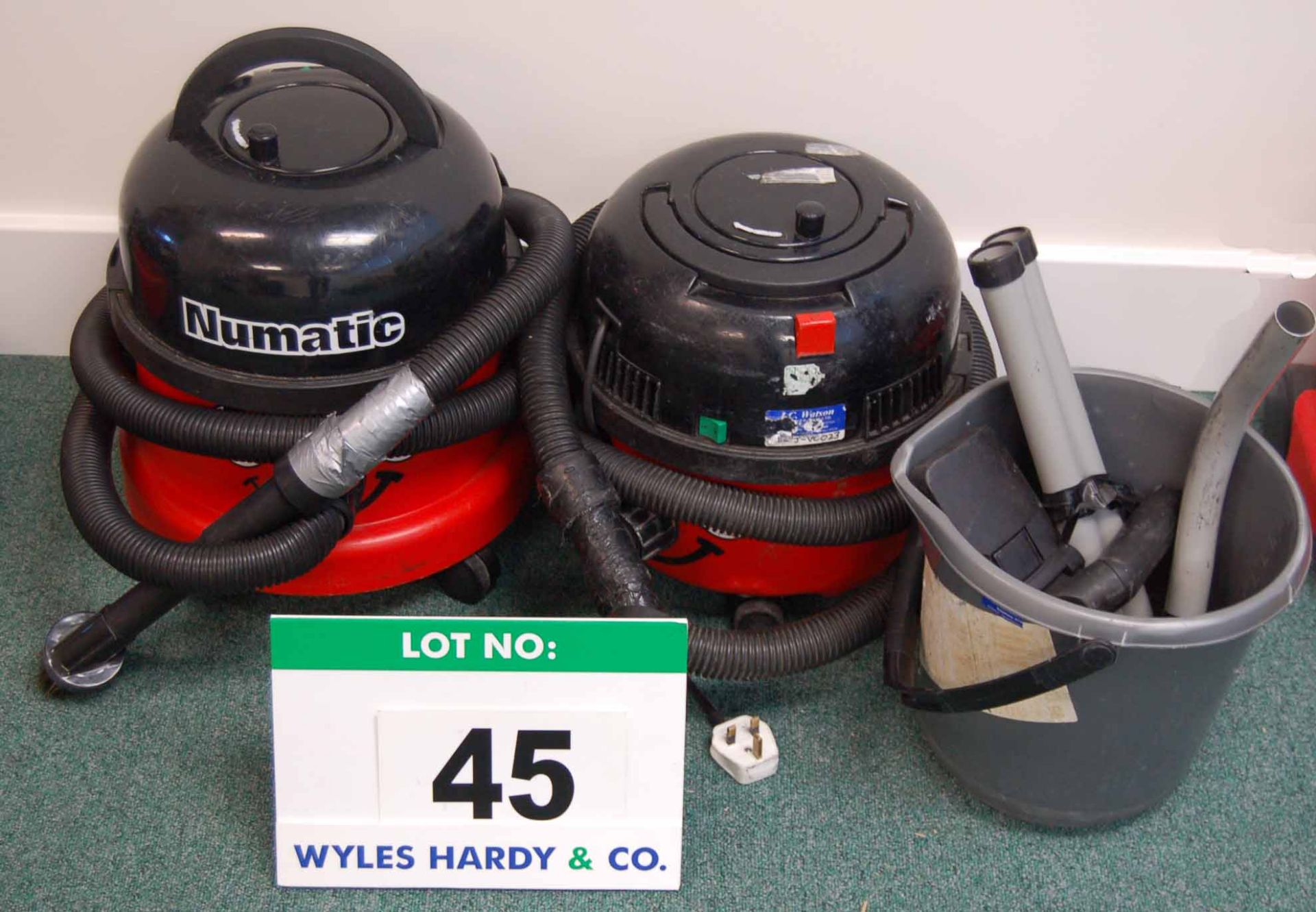 Two NUMATIC Henry Vacuum Cleaners and Accessories (As Photographed)