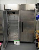 A FOSTERS Xtra XR1300H Stainless Steel Double Door Commercial Refrigerator, 880.5-Litre capacity,