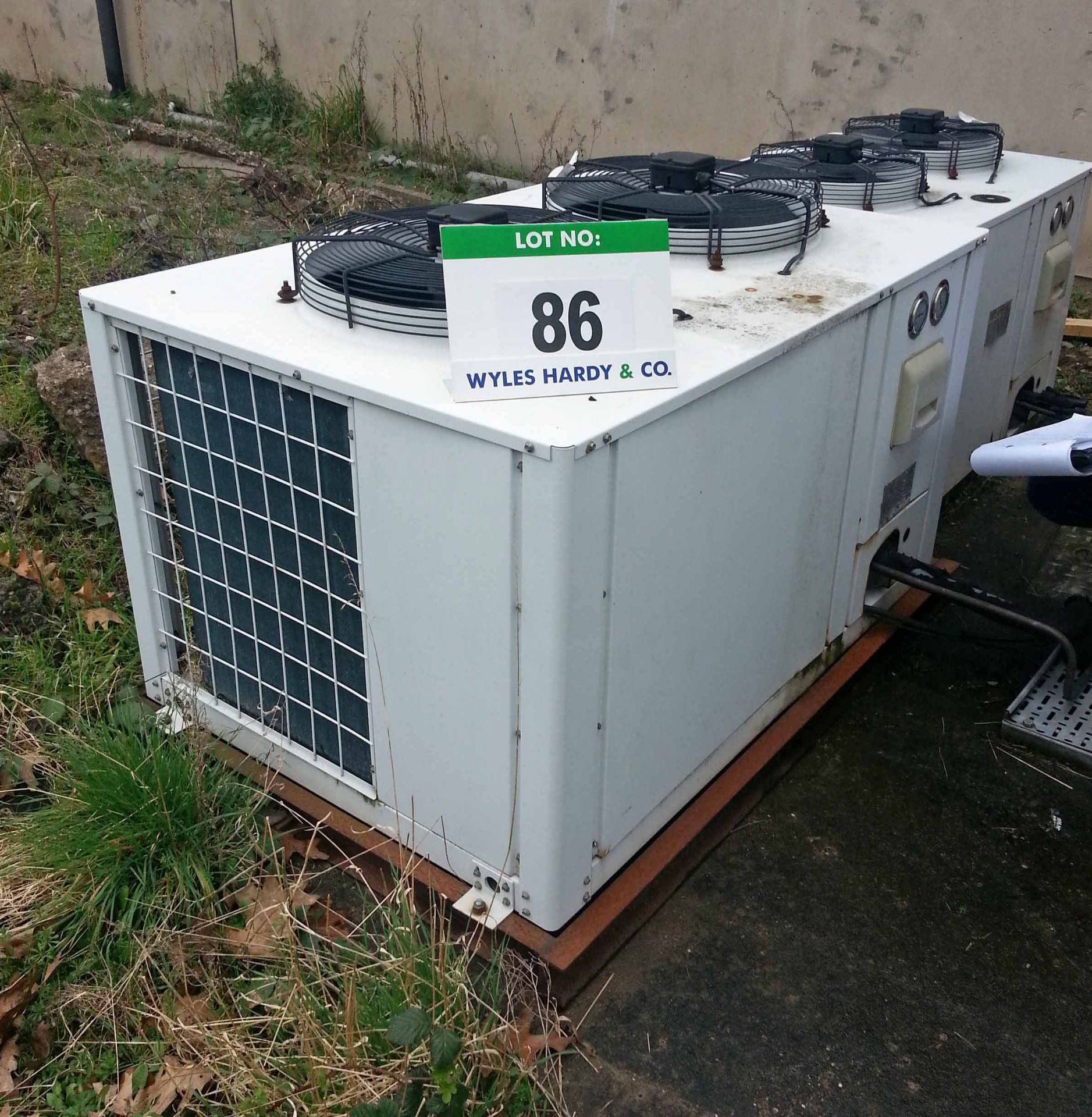 A GUAN FENG Model GLDFNGZG 2-Fan Condenser Unit, 16.8KW Cold Load and A GUAN FENG Model GLDFNGZG 2-