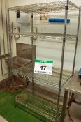 An Approx. 600mm x 900mm x 1840mm Height 4-Tier Steel Wire Mesh Rack