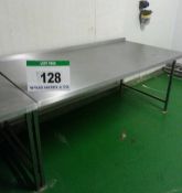 An Approx. 2000mm x 1000mm x 900mm Height Stainless Steel Food Preparation Table