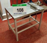 An Approx. 900mm x 600mm x 800mm Height Stainless Steel Food Preparation Table with Two Various