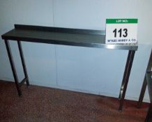 An Approx. 1400mm x 300mm x 840mm Height Stainless Steel Food Preparation Table
