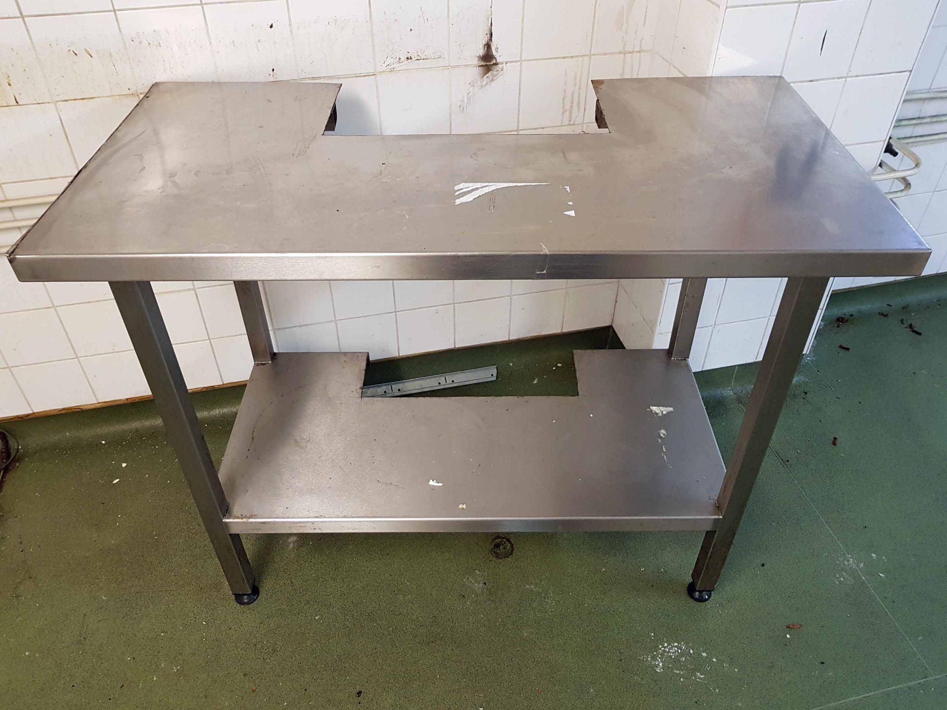 An Approx. 1570mm x 600mm x 890mm Stainless Steel 2-Tier Food Preparation Table and A Quantity of - Image 2 of 2