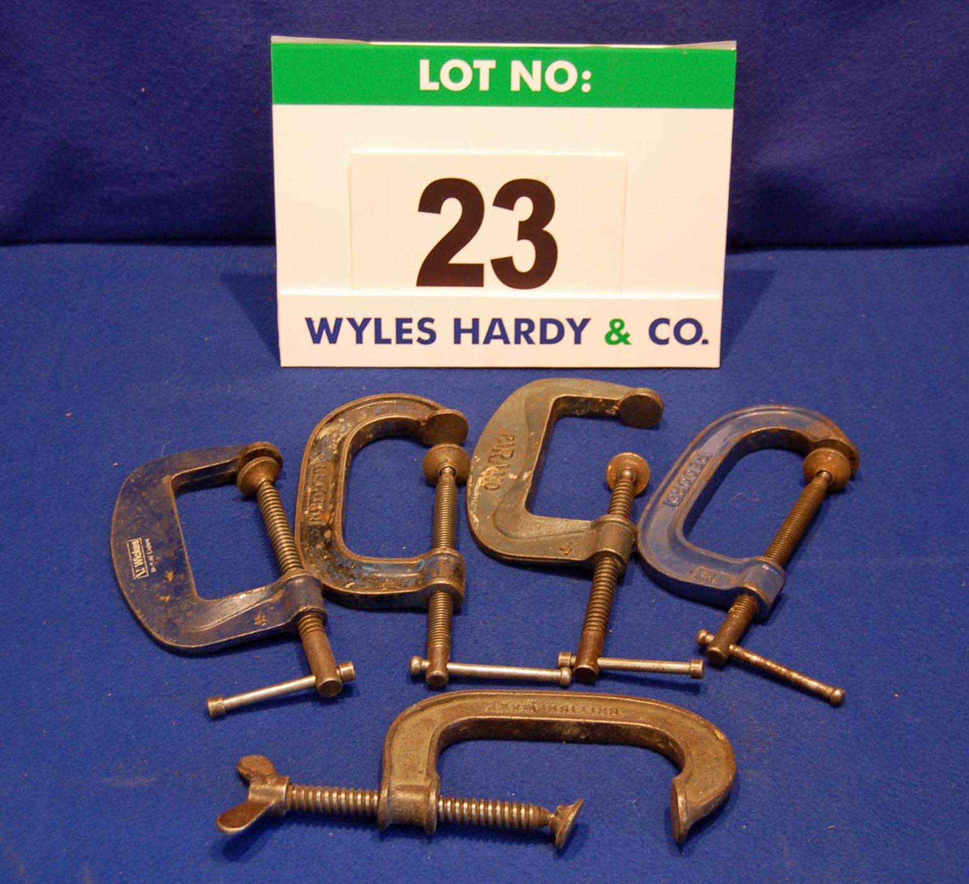 Five 4 Inch G Clamps (As Photographed)