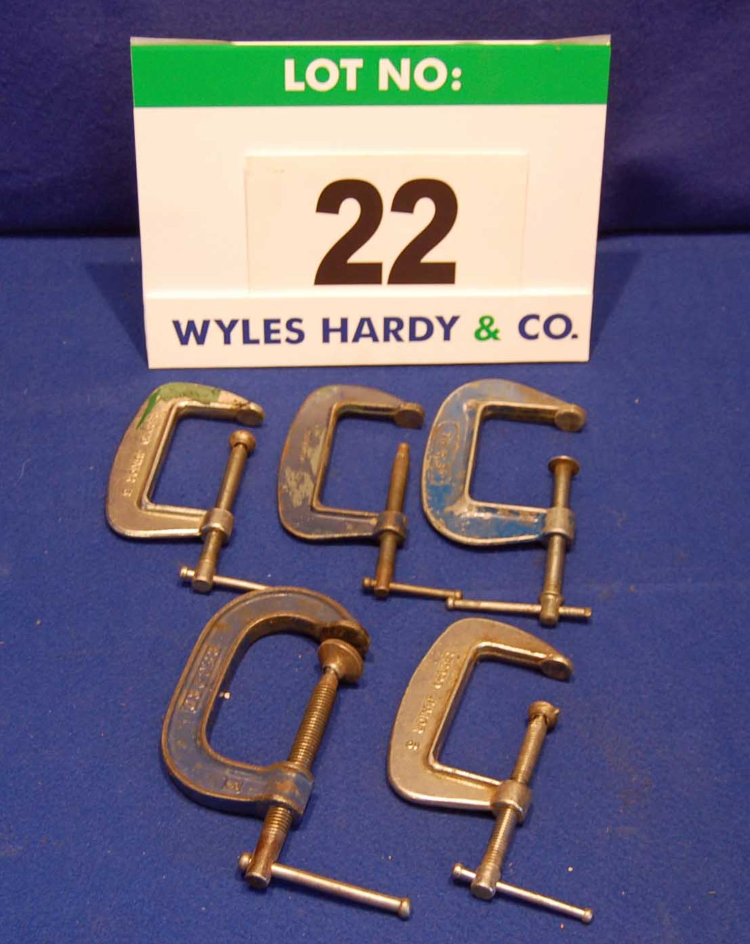 Five 3 Inch G Clamps (As Photographed)