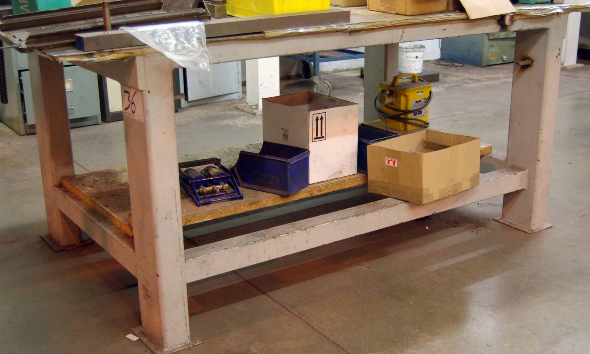 Three Welded Steel Workbenches 1600mm x 800mm, 2000mm x 1000mm and 4000mm x 1200mm - Image 2 of 3