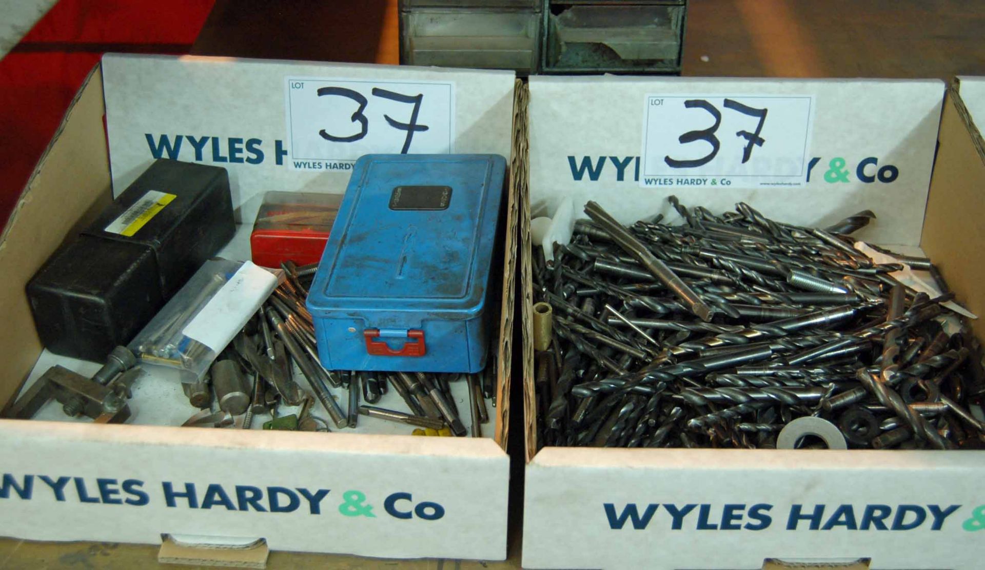 Two Boxes of Asorted Drill Bits and Taps (As Photographed)