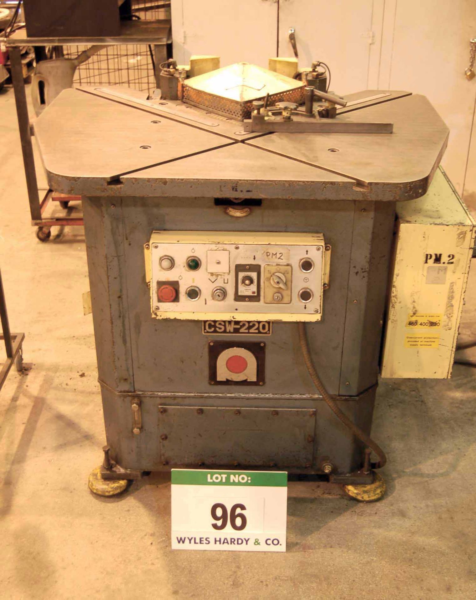 An AMADA CSW-20 Steel Cutting Corner Notcher, Serial No. 563 305 (1982)