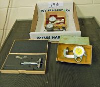 Three Metric Dial Indicated Micrometers and a MITUTOYO 60-75mm Depth Gauge (All Uncalibrated)