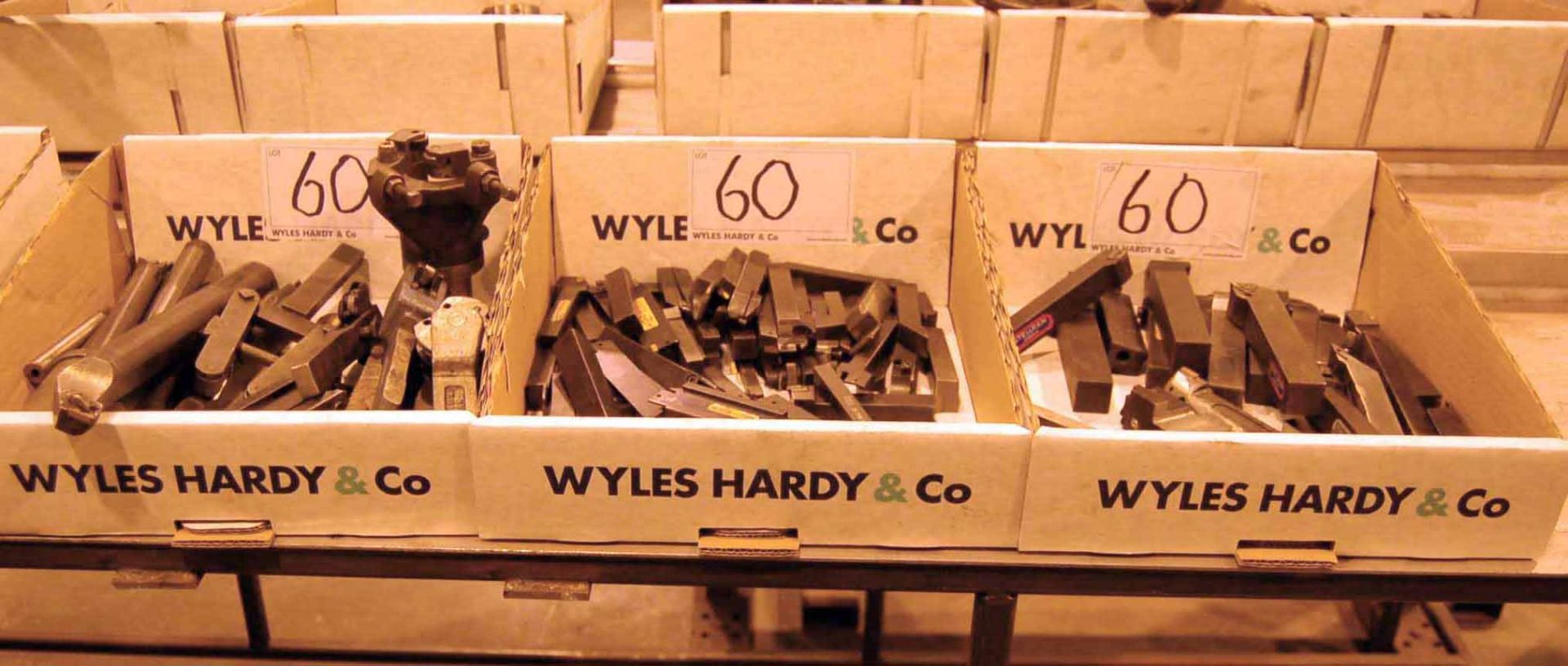 Three Boxes of Lathe Cutting Tools (As Photographed)