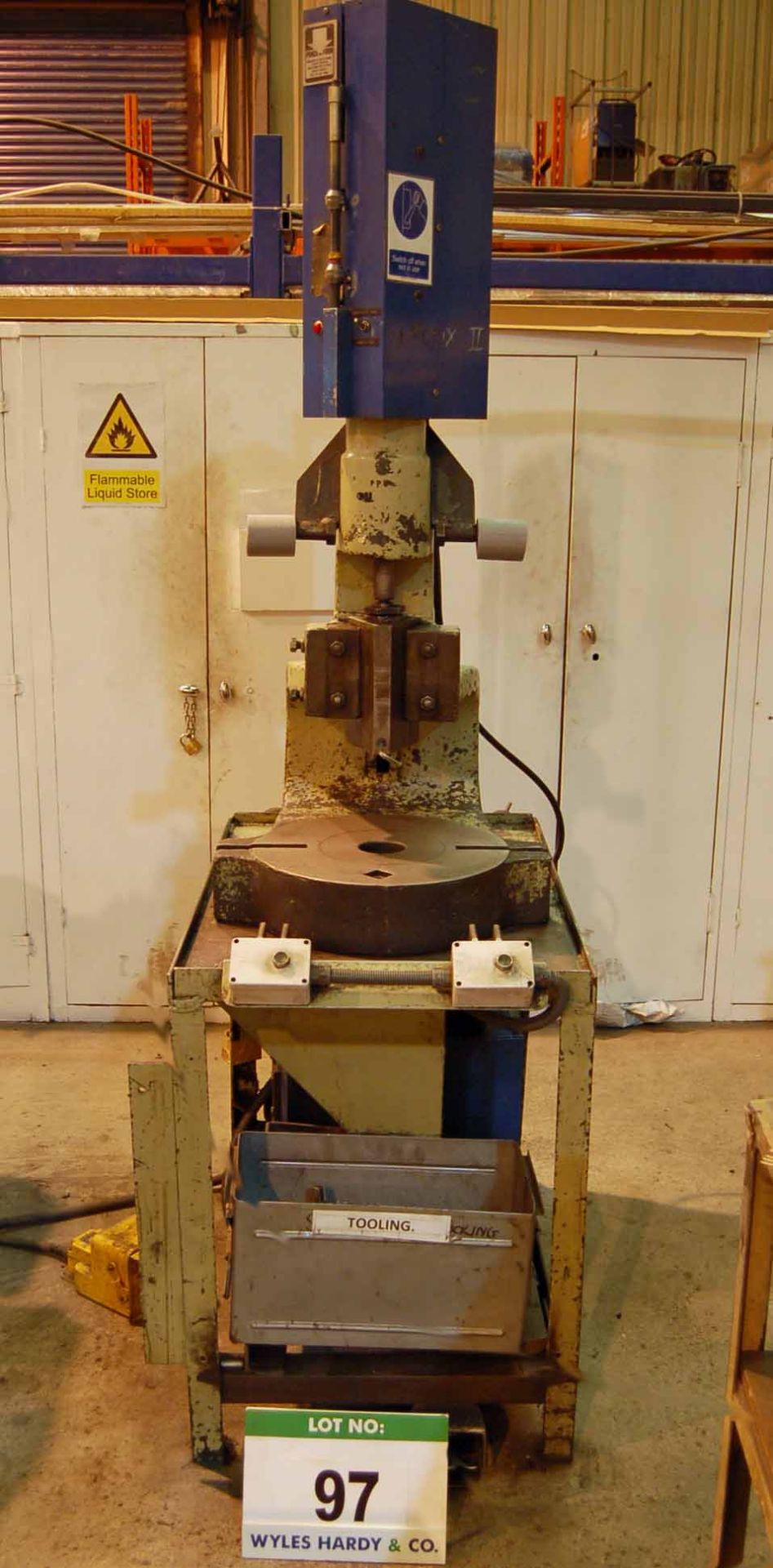 An EDWARDS 6A Retro-Fitted Hydraulic Punch Press, fitted Punch n Form Hydraulic Power Pack on Custom
