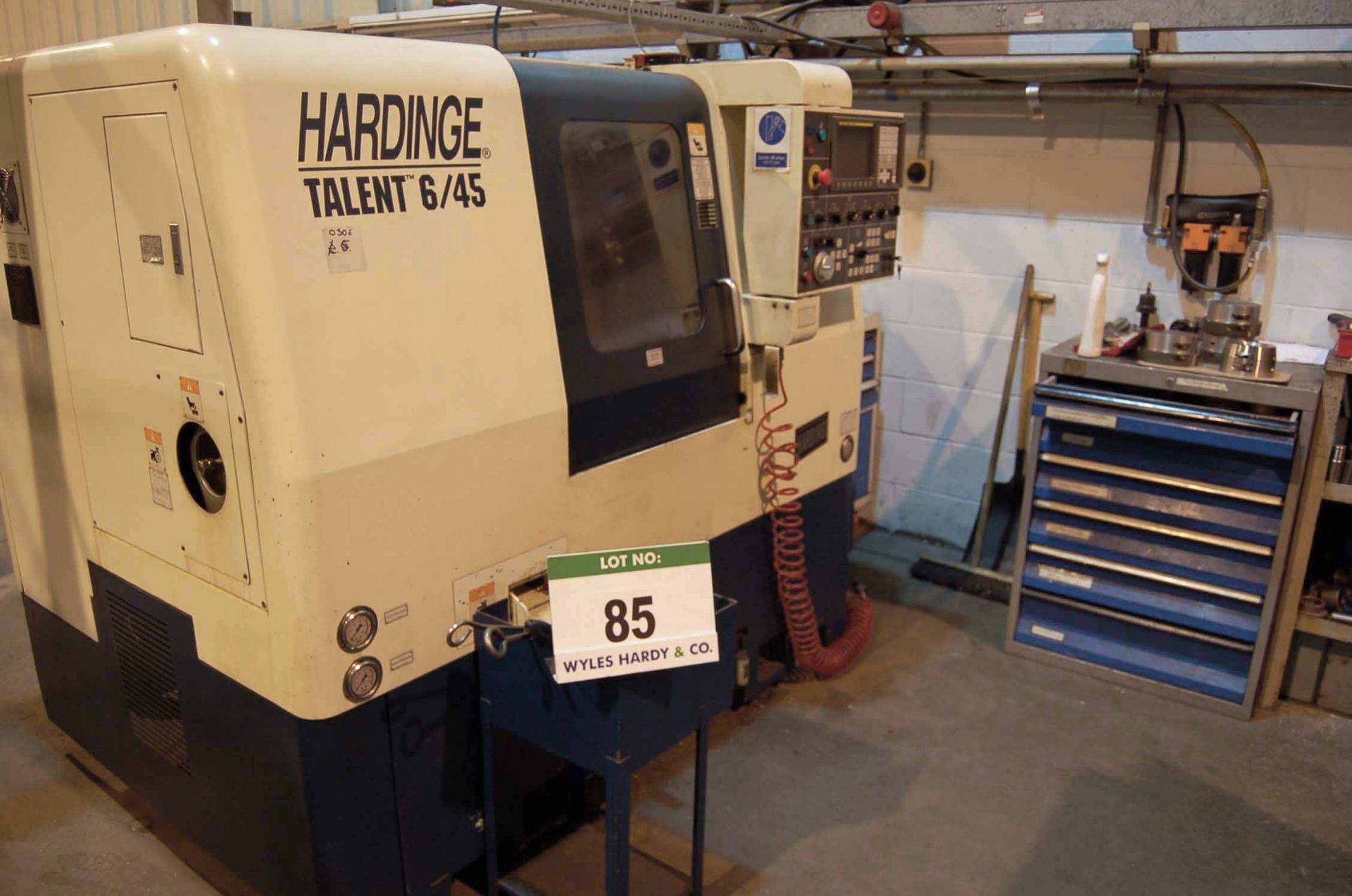 A HARDINGE Talent 6/45 CNC Turning Centre, Manufacturing No. BLAA4I0085 (2004), fitted 12-Position
